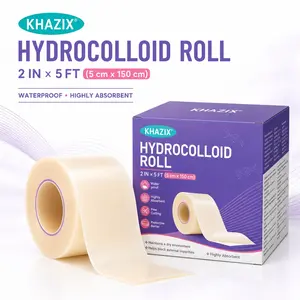 Hydrocolloid Dressing Roll, 5cm X 150cm Waterproof Blister Tape, Adhesive Skin Protection Patch for Heel, Finger, Acne, Friction, Shoe Rubbing