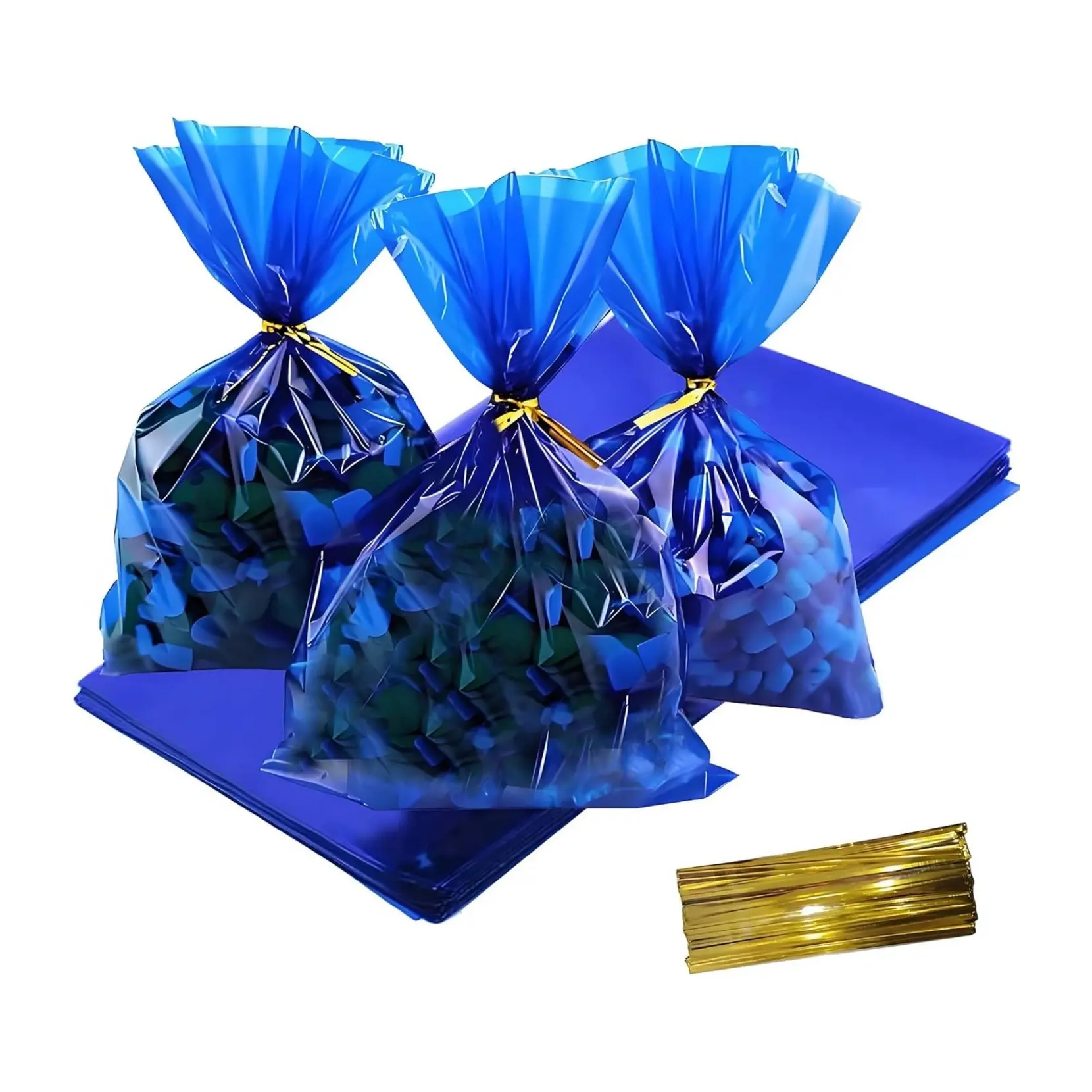 Cellophane Treat Bags - 100Pcs Cello Bags Resealable 6x9 Inch Candy Favor Bags for Parties, Holidays, Snacks Goodie Gifts Party