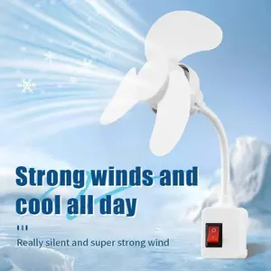 New Gifts for Everyone Socket Fan Kit with Plug Adapter – Mini Quiet Electric Fan with Flexible Gooseneck Plug and Light Bulb Base, Energy-Saving Desk Fan for Kitchen, Bathroom, Dormitory, Office
