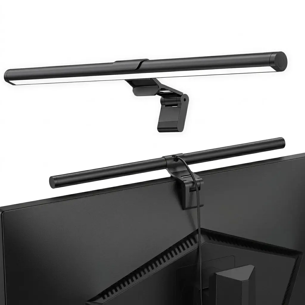 LED Monitor Light Bar, 11.8in Eye Care USB Reading Lamp with Ultrawide Lighting, 3 Color Temperature Dimmable for Home Office, Gaming, Study, and Reading, Computer Accessories
