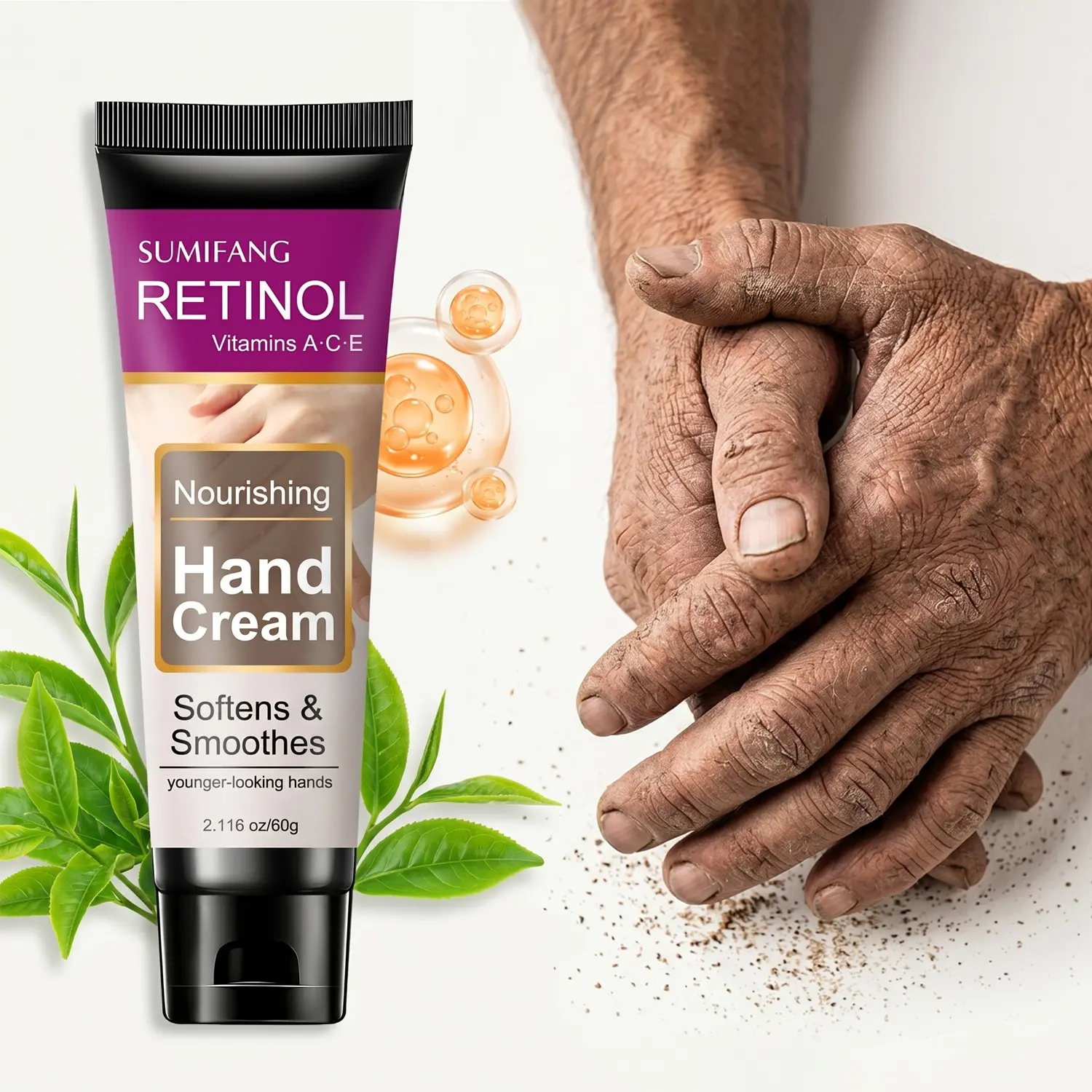 This hand cream, Hand Moisturizer, is enriched with retinol and a blend of vitamins, helps keep hands soft, improves fine lines and dryness, and leaves skin supple—making it an ideal holiday gift Nourishing Hand Cream