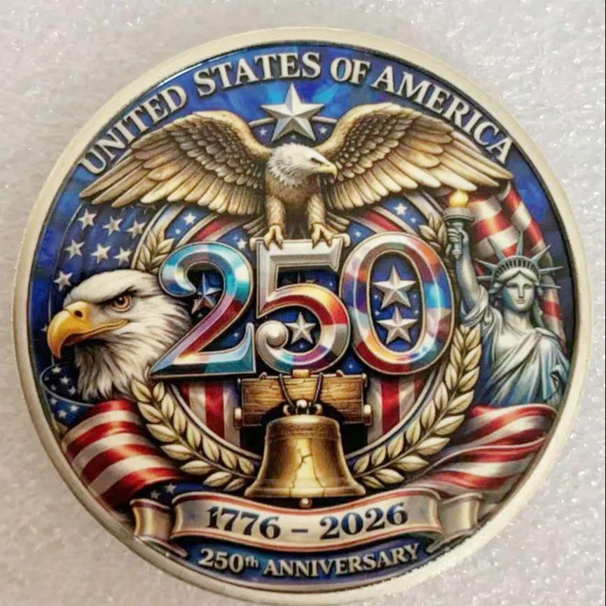2pcs The 250th anniversary of American Independence Day souvenir coin collection