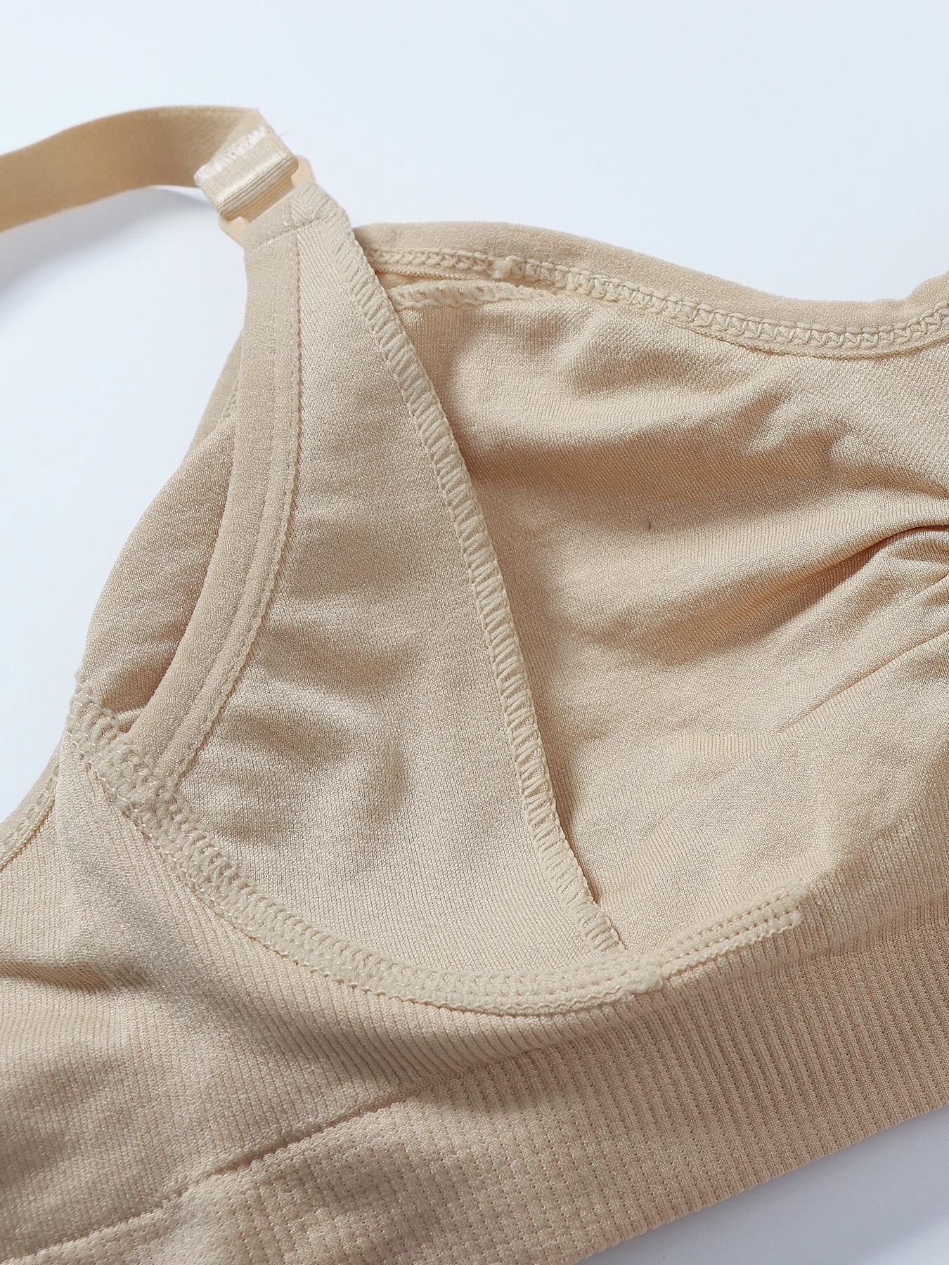 Maternity Solid Color Nursing Bra, 8 Counts/set Removable Pads Maternity Bra, Maternity Lingerie for All Seasons