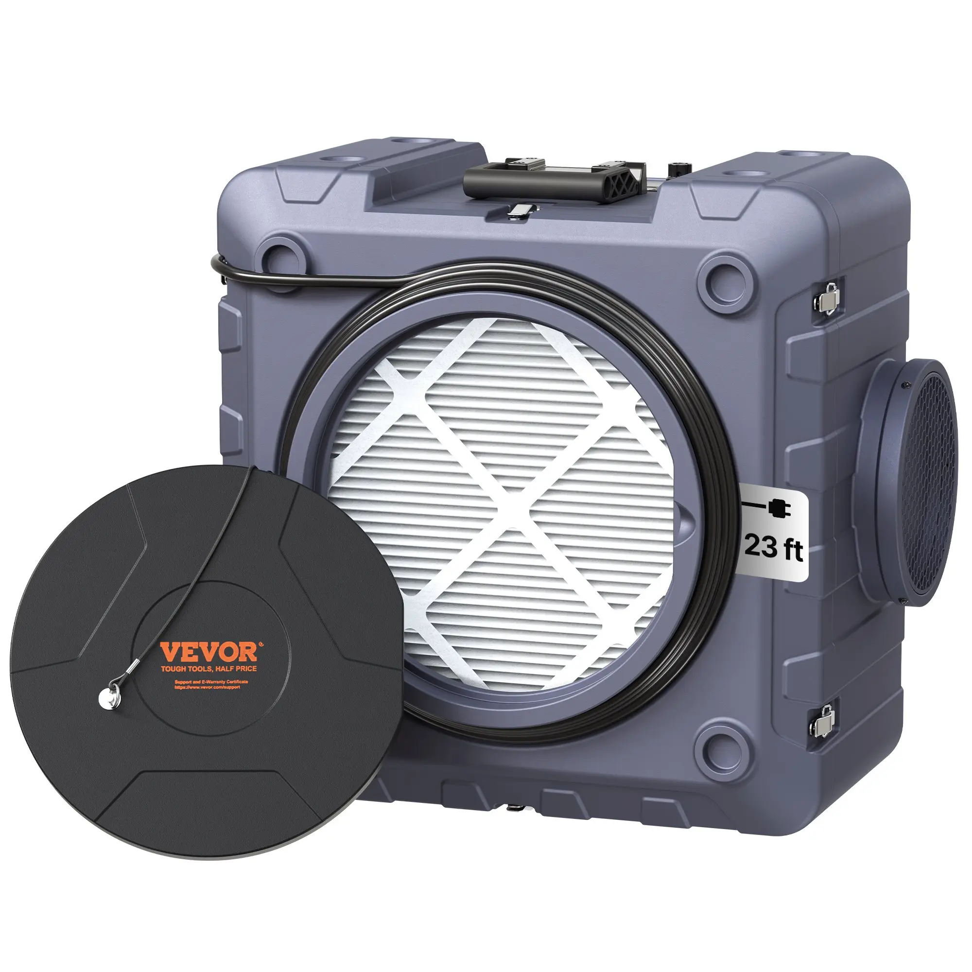【DealsForYouDays】VEVOR Air Scrubber with 3-Stage Filtration, Stackable Negative Air Machine 550 CFM, Air Cleaner with MERV10, Carbon, H13 HEPA, for Home, Industrial and Commercial Use
