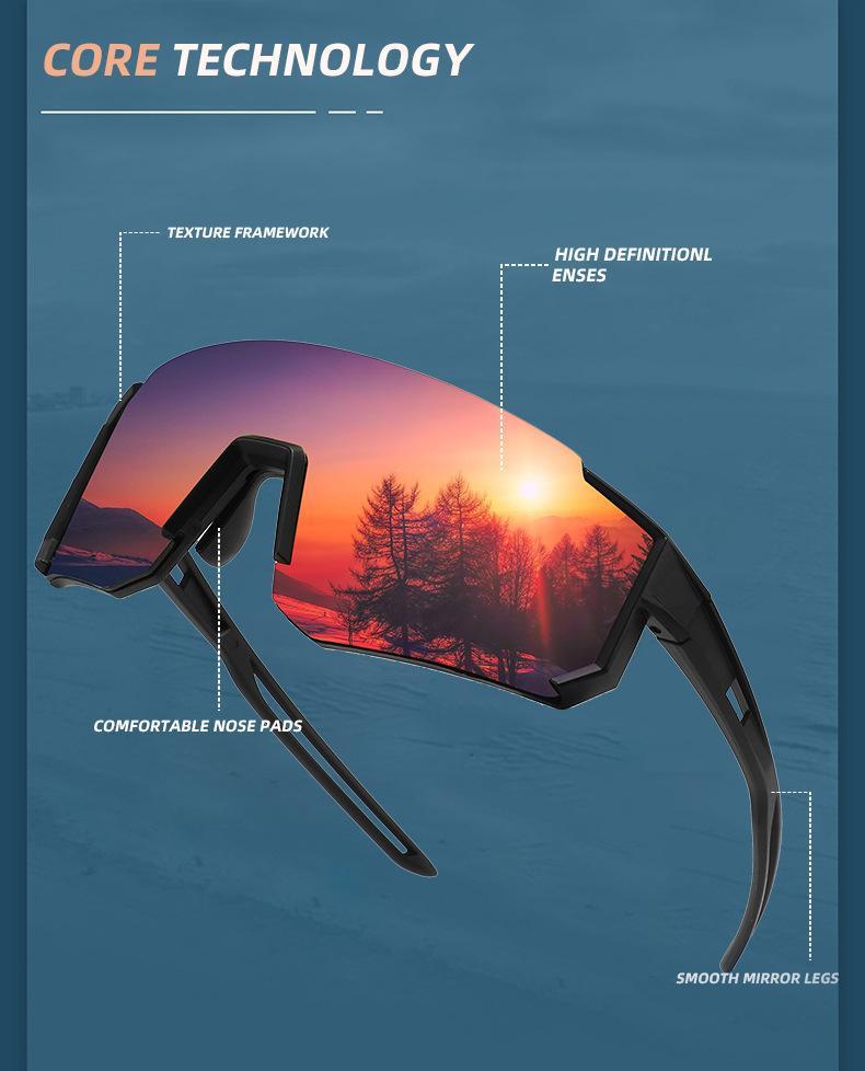 Polarized UV400 Outdoor Sports Glasses - Windproof Protective Eyewear for Men, Cycling, Fishing, Beach Travel, UV Protection, Wind Resistance