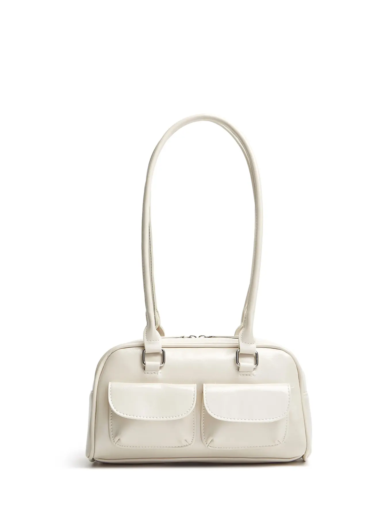New minimalist college style glossy multi pocket design, portable and one shoulder underarm bag suitable for daily shopping and friend gatherings