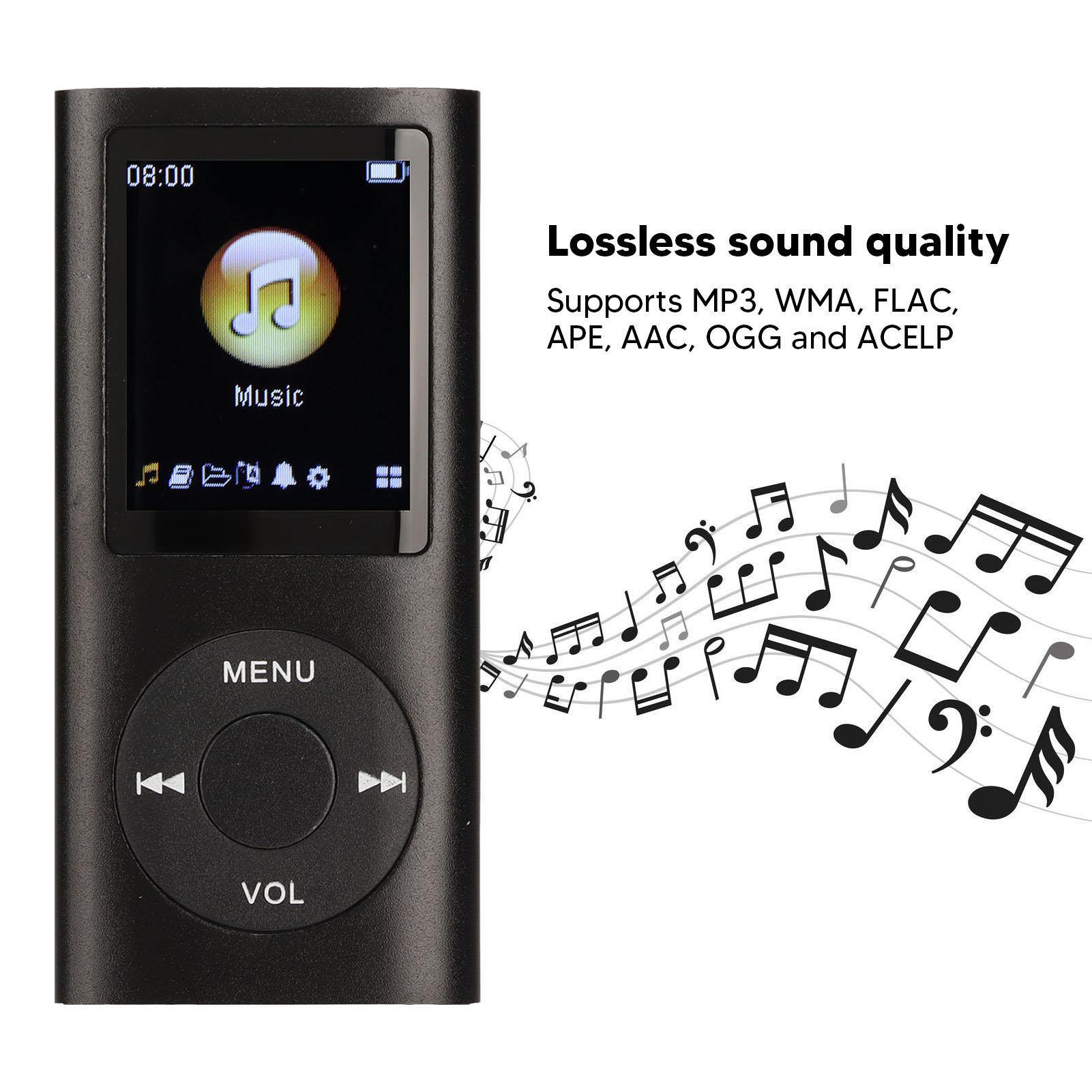Aluminum Alloy MP3 Player Stylish Multifunctional Lossless Sound Slim 1.8 Inch LCD Screen Portable MP3 Music Player