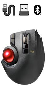 Trackball Mouse, 2.4GHz Wireless, Finger Control, 8-Button Function, Smooth Tracking, Ergonomic Design, Optical Gaming Sensor, For Windows11 and macOS