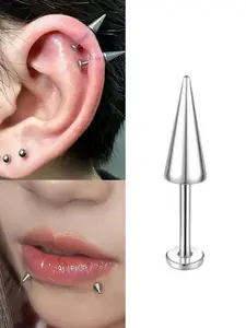 1PC 16G Stainless Steel Lip Studs 6/8/10MM Labret Piercing Spike Cone Shape Earring Helix Cartilage Piercings Body Piercing Jewelry