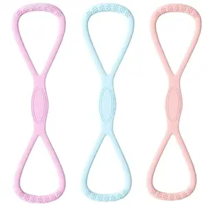 Figure 8 Resistance Band 35LB, Soft Silicone Stretch Exercise Band with Quick Rebound, Yoga & Pilates Training Equipment for Back, Shoulders and Legs, Home Workout Strength Training Fitness Gear