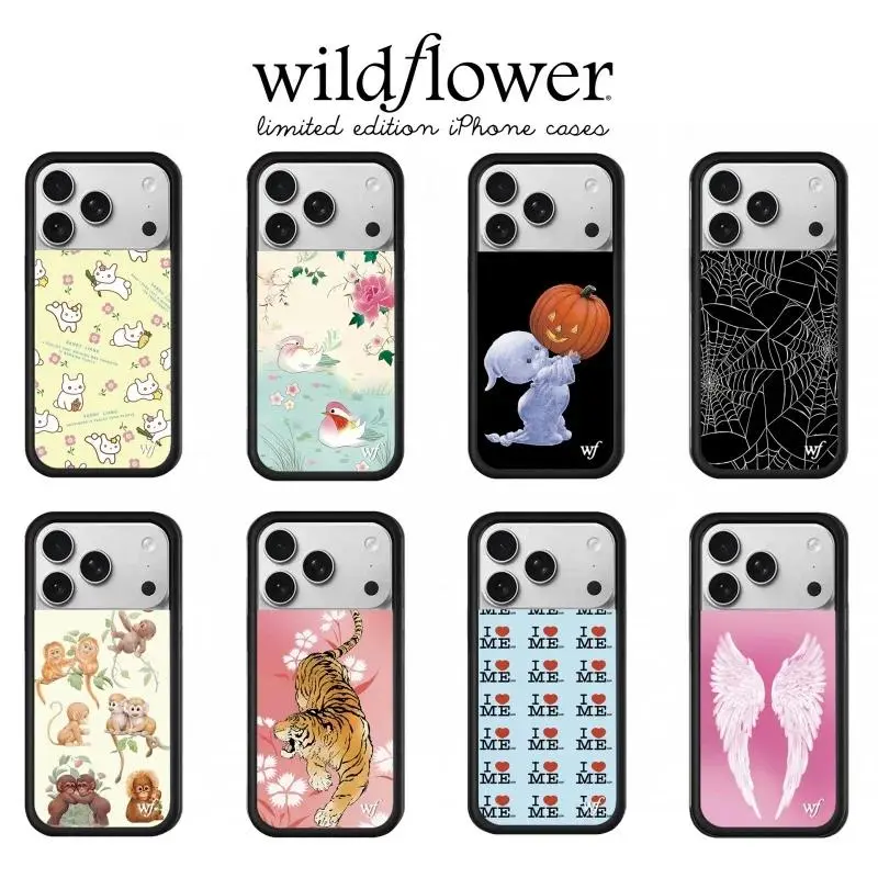Wildflower INS 3D WF Kitten Sheep Monkey animal Pig   for iPhone 17 12 13 14 15    Plus WF Polka Dots  vertical stripe  360-degree rotating stand matte  screen protector butterfly premium protective money case full model anti-drop function, Accessories, M