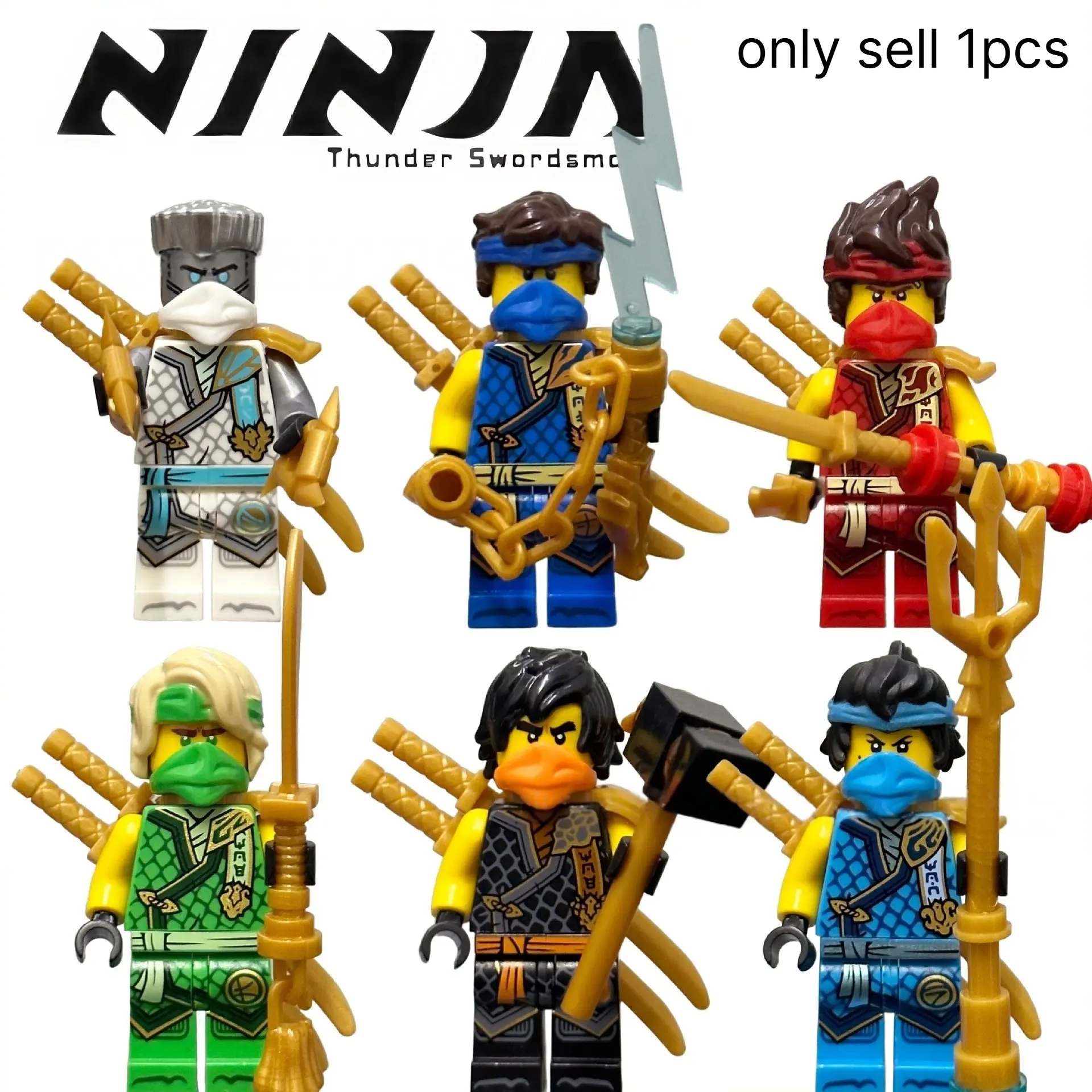 New-style minifigures with transformation-themed elements, featuring detailed pad printing, compatible with building block scene themes, ideal for collection and desktop display.