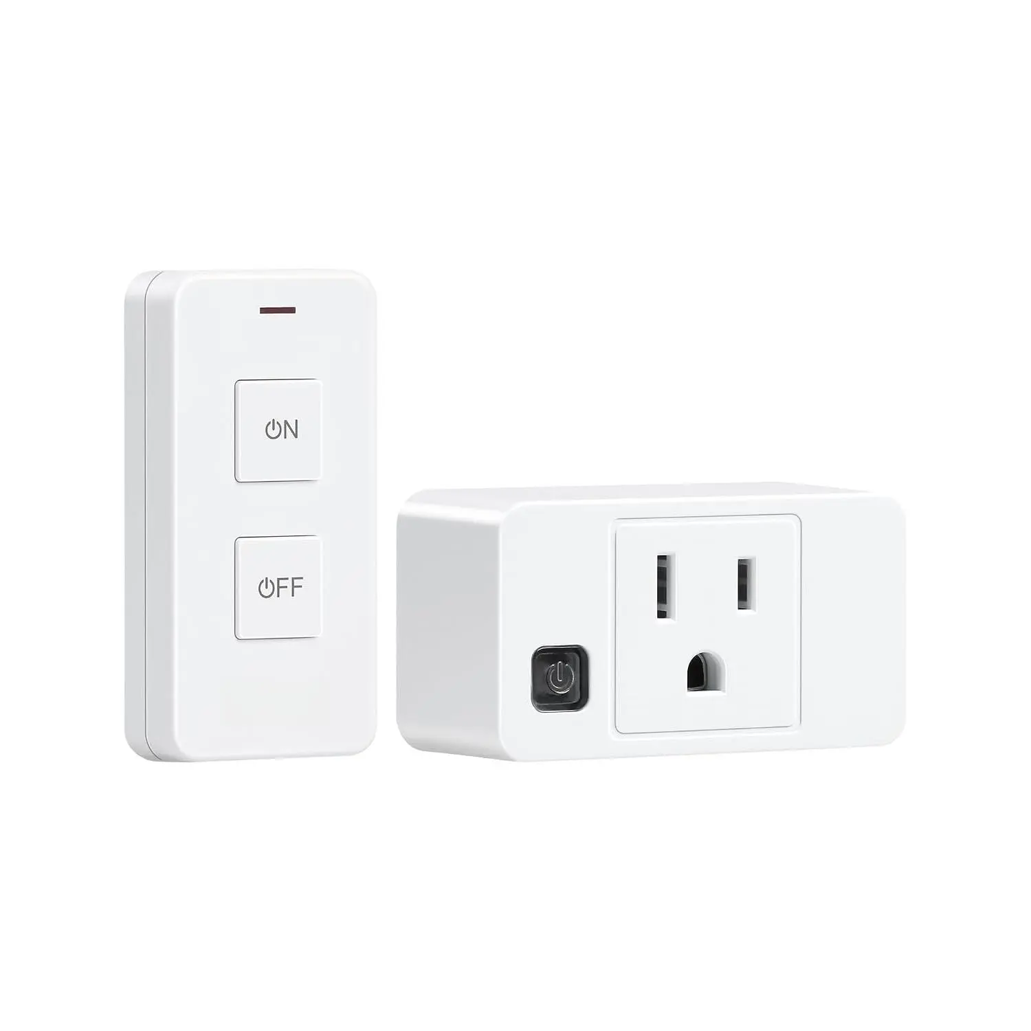 Remote Control Outlet with Portable   | 200FT Long Range   Off , Mini Outlet Plug, 15A/1875W, for Lamps/Lights, ETL & FCC listed, Pre-Programmed