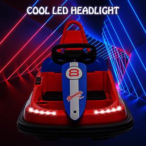 【GARVEE】Electric Ride-On Bumper Cars for Toddlers Ages 1.5-6 with Steering Wheel, Safety Belts, 360 Degree Spin, 2 Speeds, Lights, Music & Horn. Available in Red, Pink, White, and Green.