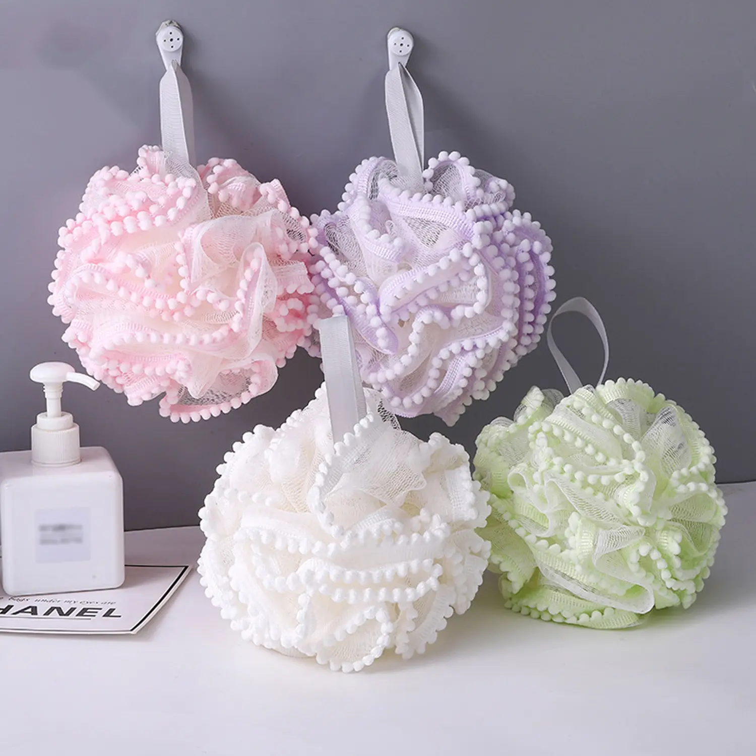 Bath Flower Scrubbing Magic Tool, Bath Ball, Adult Bath Ball, Bathroom Bath Ball, Scrubbing Towel, Bath Bubble Ball