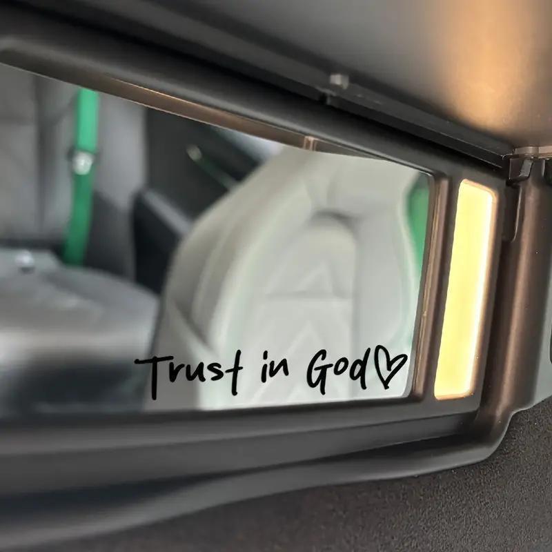 4 Counts Set (black+white) Lnspirational Vinyl Sticker,Trust in God Car Rearview Mirror Sticker,Car Rearview Mirror Decal,Ideal Christian Gift. 4 Counts Set (black+white) Lnspirational Vinyl Sticker,Trust in God Car Rearview Mirror Sticker,Car Rearview Mirror Decal,Ideal Christian Gift.