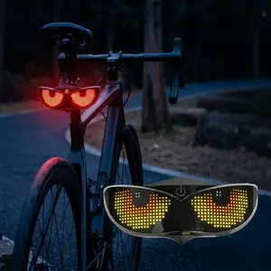 LED Helmet Light, Self-Assembly Dynamic Display, USB Rechargeable Safety Warning Lamp for Night Riding, Motorcycle and Bicycle Commute