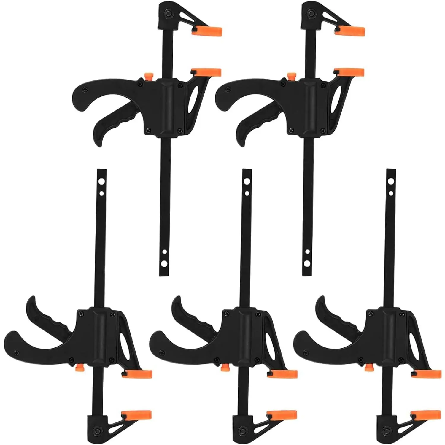 4 Inch Bar Clamps  Woodworking, 5 Pcs Trigger Quick Grip Clamps, One Handed Ratchet Wood Working Clamp, Mini Small Bar Woodworking Clamps  Wood Gluing Crafts (4Inch)
