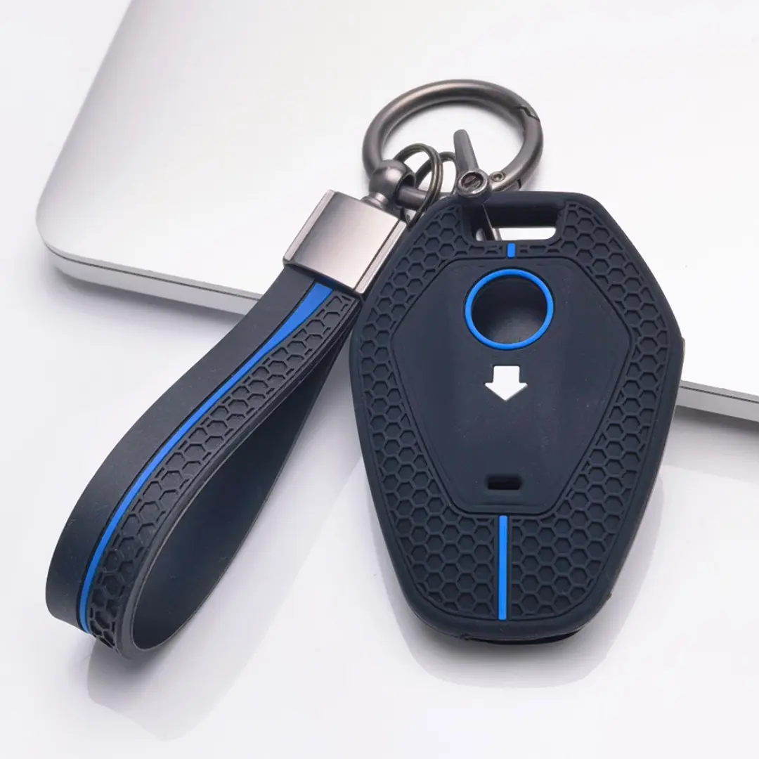 Premium Key Cover with keychain for BMW Motorcycle. Shockproof anti-scratch shell fits R1300GS R1300GS ADV R1300R R1300RS R1300RT. Guards keys against drops and dirt, durable protector for BMW motorcycle riders.