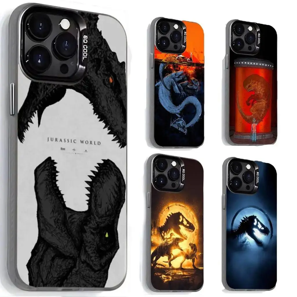 Jurassic Park Dinosaur World Phone Case, compatible with iPhone 11–17 Pro Max/Plus series and Samsung Galaxy S23–S25 series, phone protective case.