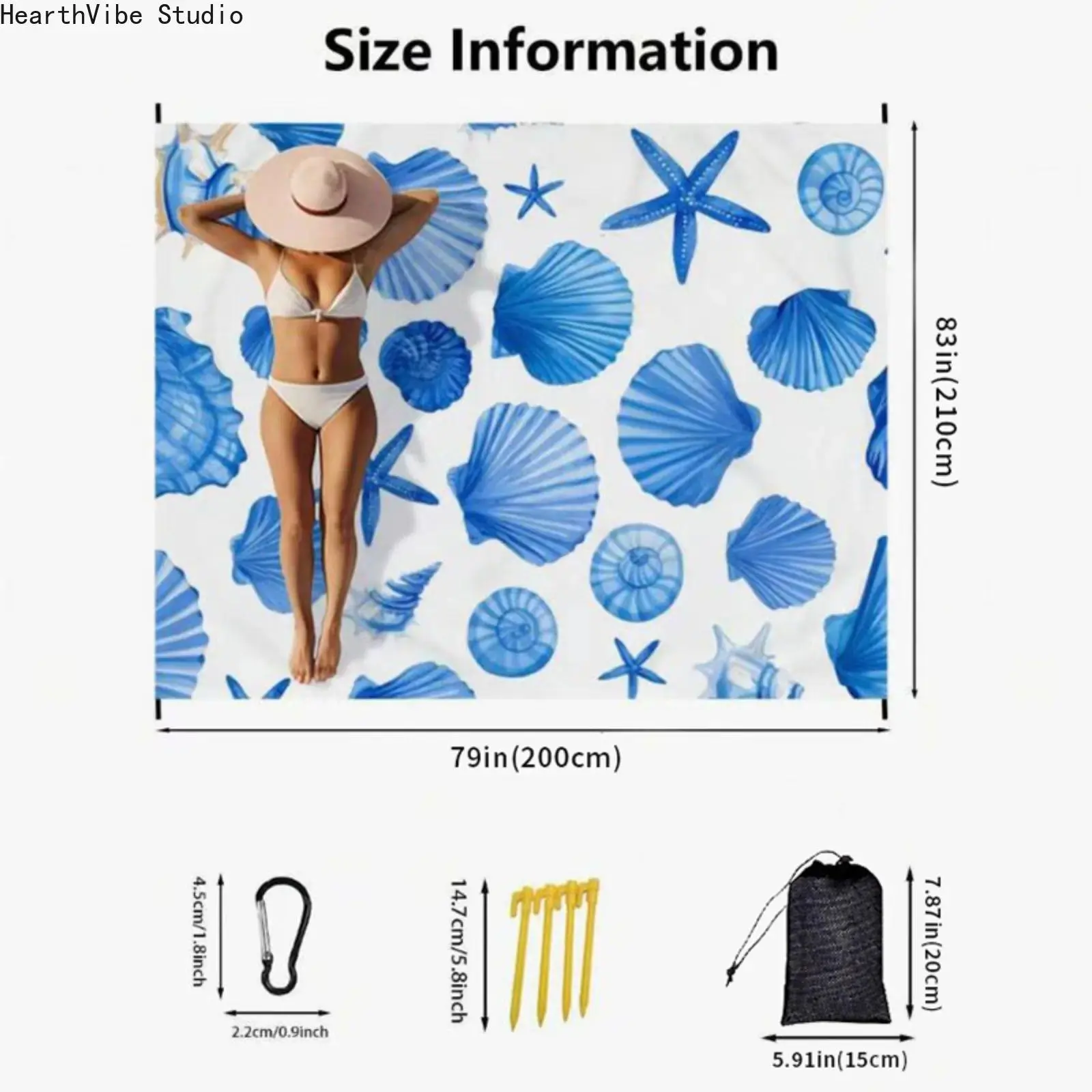 Oversized Beach Blanket & Outdoor Mat with Floral Print, Sand-Free & Water-Resistant, Machine Washable & Foldable for Picnics or Travel, Waterproof Blankets, Beach/Picnic