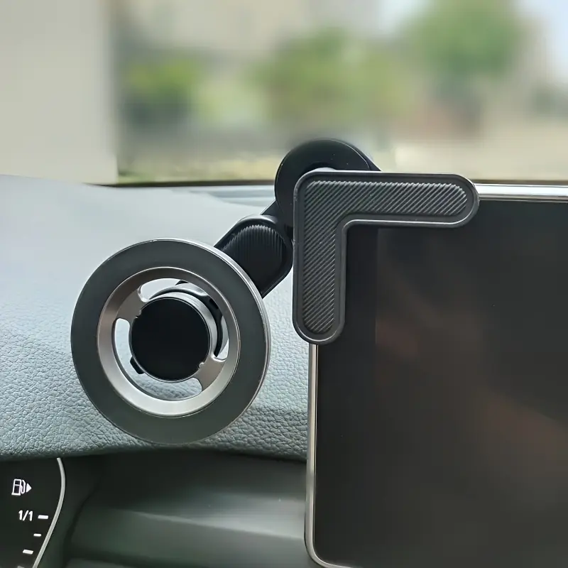 New Car Dashboard Phone Holder with Extension Pole Base, Strong Magnetic Hands-Free Mount for Smartphones, Universal Fit Car Accessory
