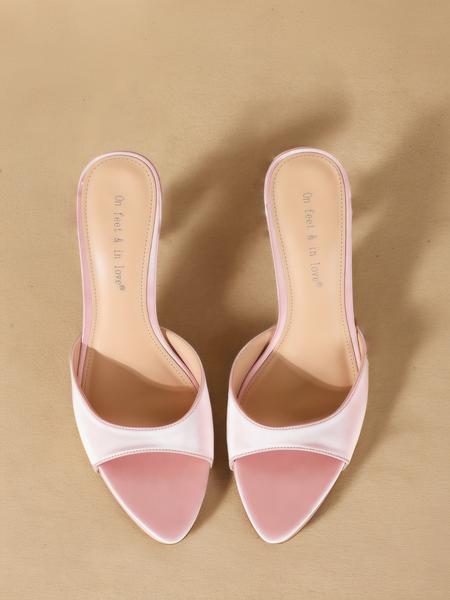 Women's Elegant Minimalist Satin Sandals, Trendy Pointed Toe High Heel Sandals, Chic All-match Shoes for Party & Daily Wear, High Heeled Sandals