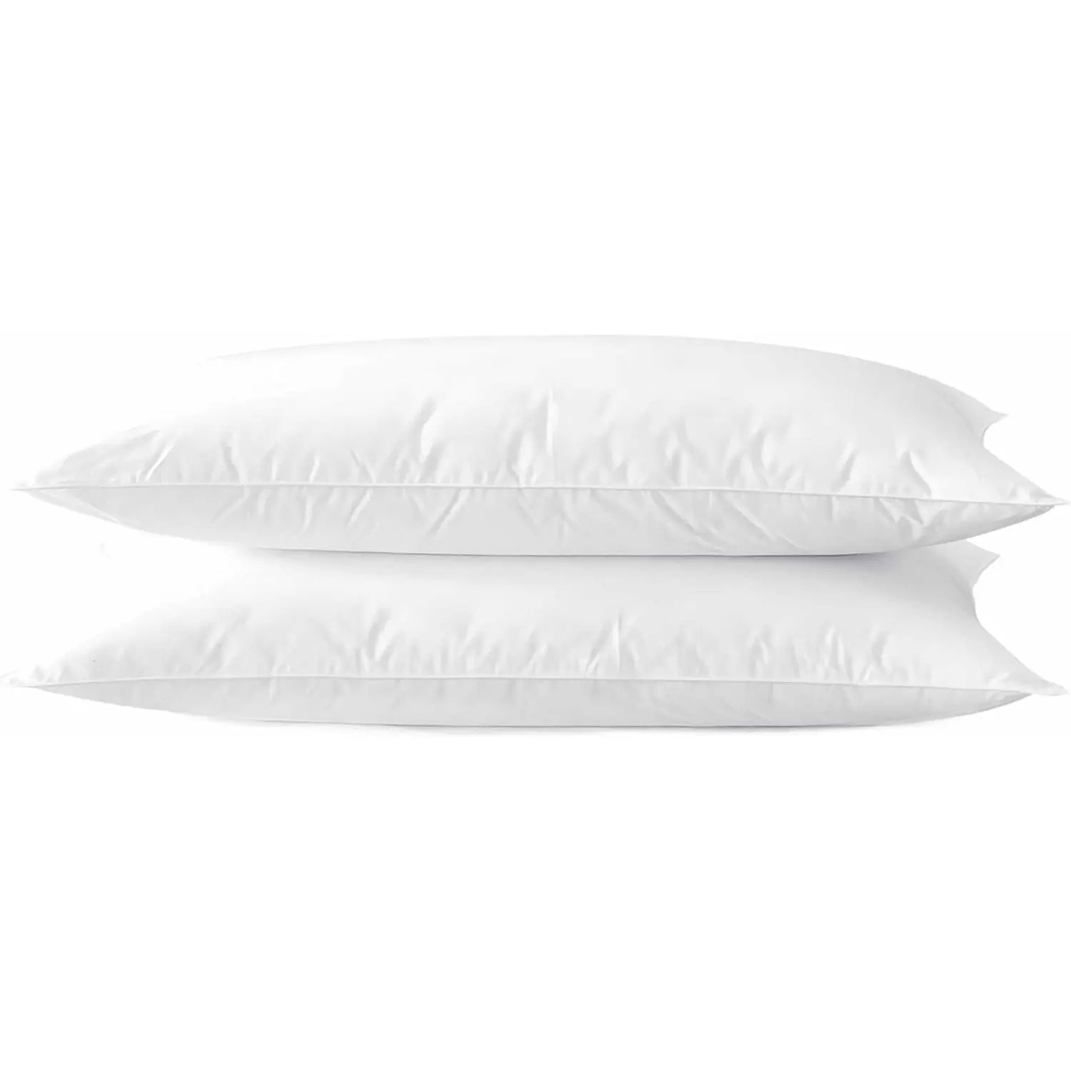 Ultra Thin Flat Soft Bed Pillows, 2-Pack Standard Size (20"x26") - Anti-Allergic, Skin-Friendly, Machine Washable Home Supplies for Sleeping