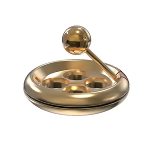Four-Hole Floating Metal Fidget Spinner Smooth Rotation Desktop Ornament Portable Stress Relief Fidget Toy for Daily Use