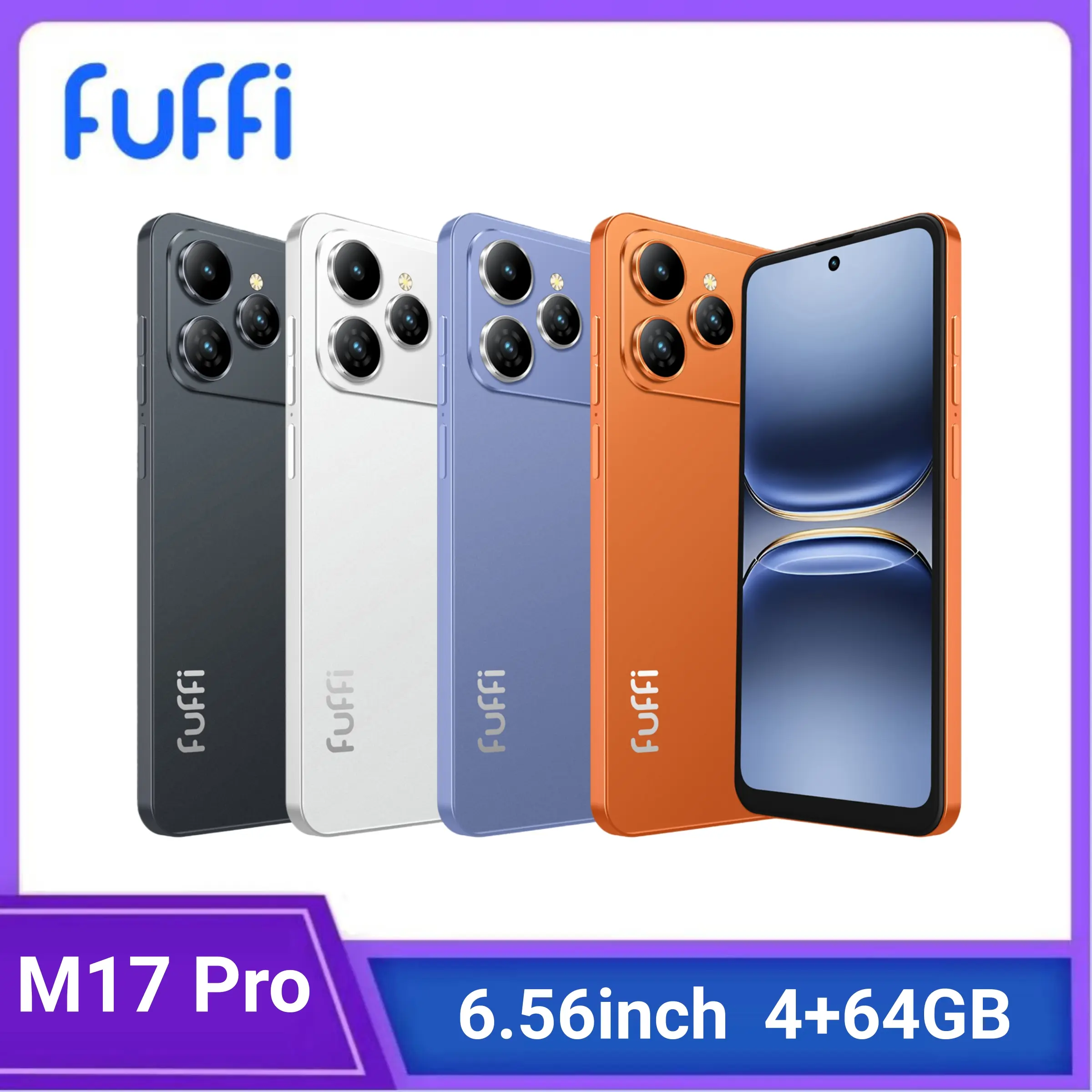 FUFFi M17 Pro Smartphone - Android 12.0 OS, 6.56-Inch - 4GB RAM +