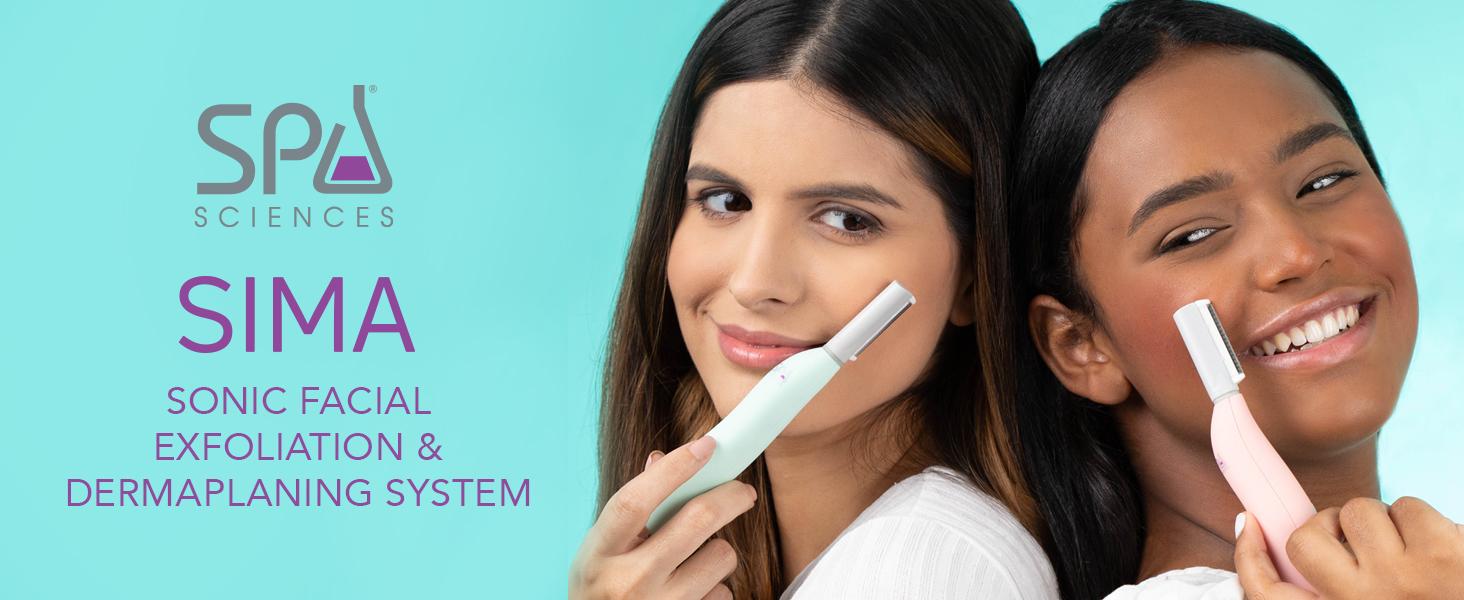 Patented Dermaplane Razor for Women Face – Painless 2-in-1 Facial Exfoliation & Peach Fuzz Hair Removal – Anti-Aging – 3 Speeds – Rechargeable – 19 Weeks Treatment