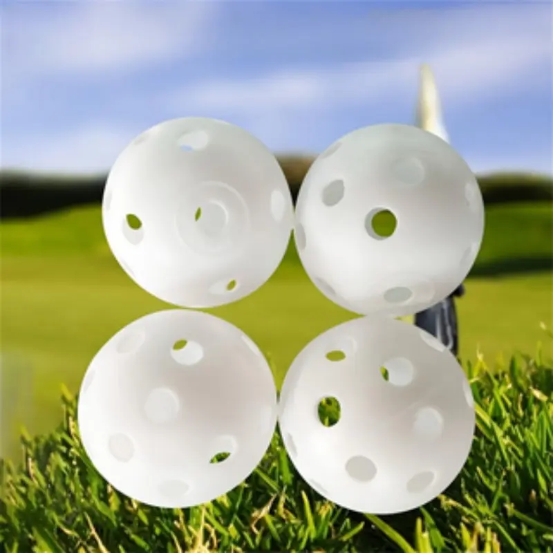 10 Golf Practice Balls, Indoor Outdoor Golf Balls, 26 Hole Pe Plastic Practice Balls, 1.65 Inch X 1.65 Inch, Durable & Reusable