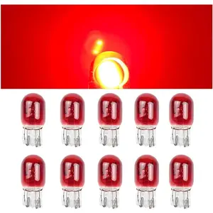 T20 7443/1891 Dual Wire  Bulb, 10 count 12V 21/5W Automotive Turn Signal Tail Light, Super Bright  DRL  Lighting Replacement, Universal for   (Red)