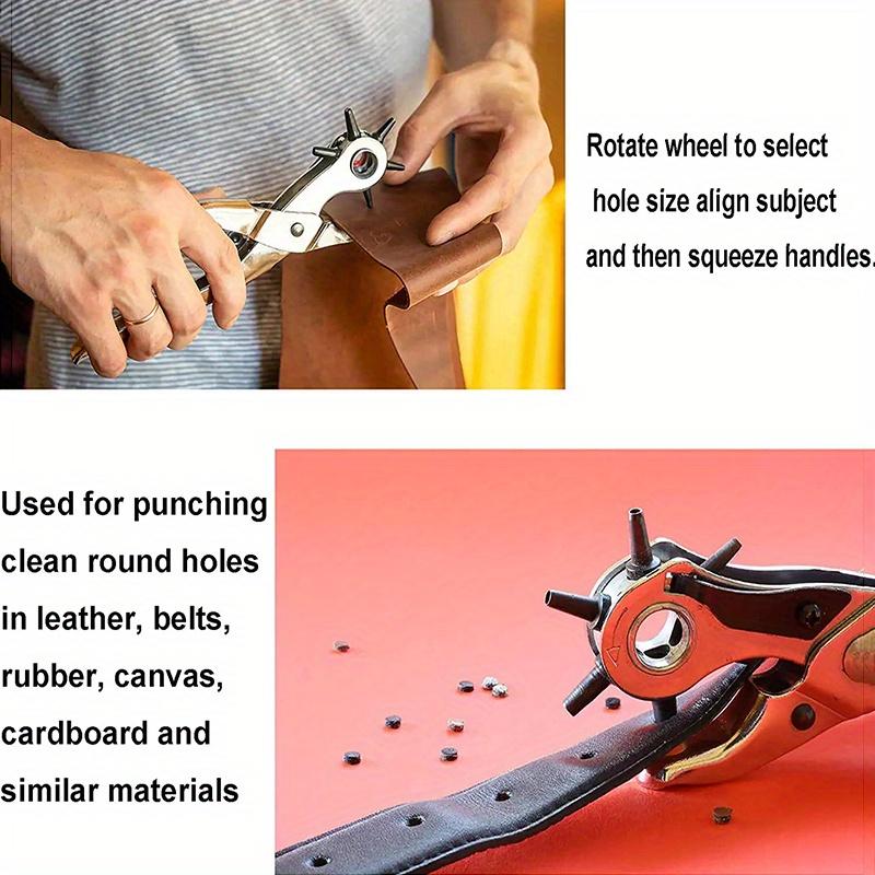 Belt Punch Perforator Eye Punch Rotary Sewing Machine Bag Setter Watch Belt Home Leather Punch Belt Punch Pliers