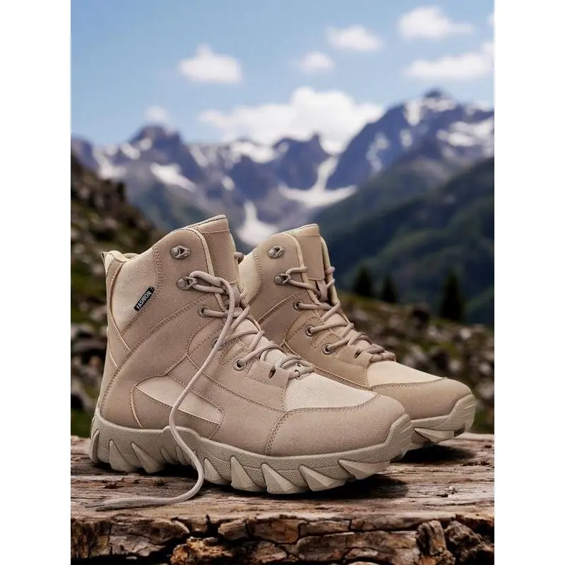 Men's Tactical Boots for Outdoor Hiking Field Training & Daily Wear Breathable Comfortable Stylish Durable