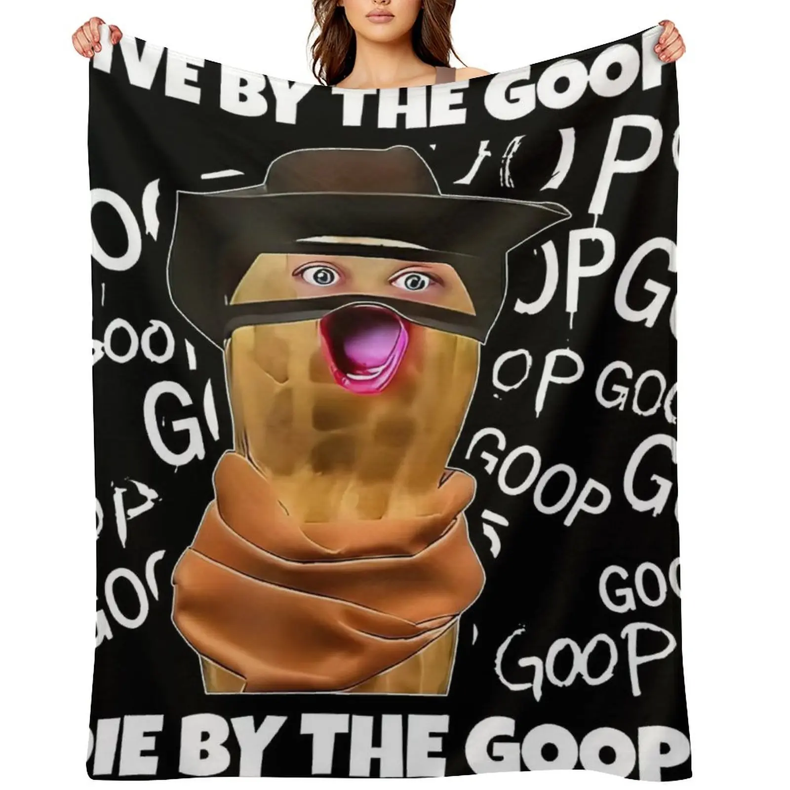 GOOP Cowboy Meme Blanket - Live By The Goop Die By The Goop | Ultra Soft Fleece