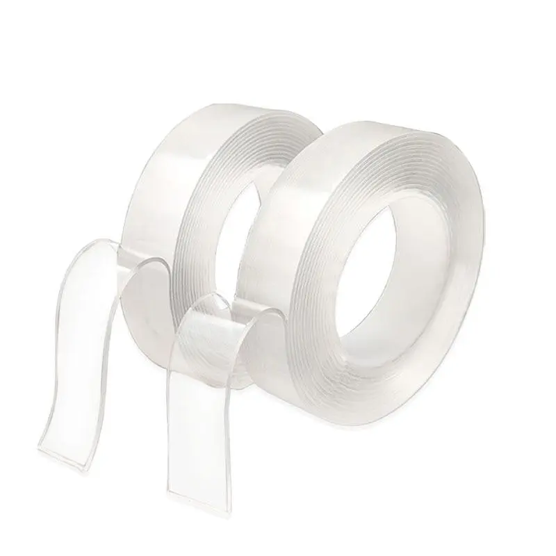 2 Pcs Super Strong Adhesive Reusable Dual-Sided Nano Tape, Powerful Stickiness for Crafts, Christmas Decorations, Double Sided Tape for Walls, Home Wall Decoration
