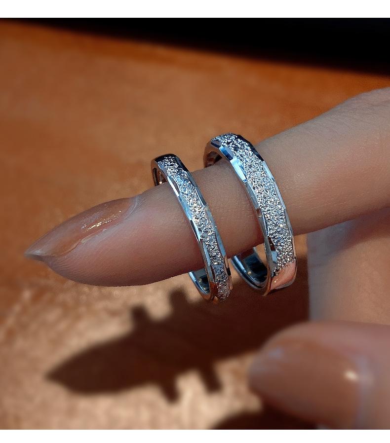 S925 Sterling Silver Plain Band Couple Rings -400(50%)