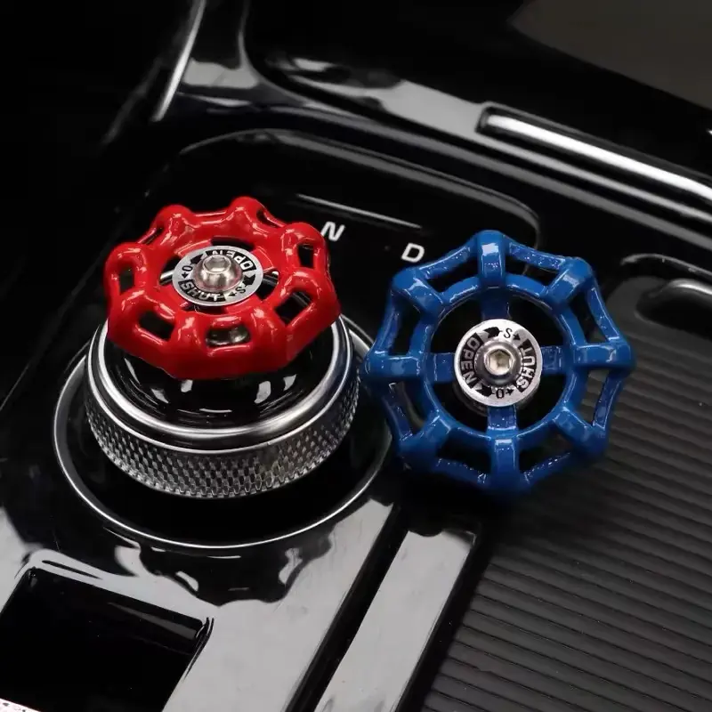 Metal Car Central Control Knob & Gear Shift Decorative Ornaments - Creative Vehicle Switch Valve Modification, 1-Key Start Accessories, Car Stuff, Exquisite Metallic Texture, Easy to Install for Daily Driving, summerwins,Rose,V,stainles,gold-plated,brass,
