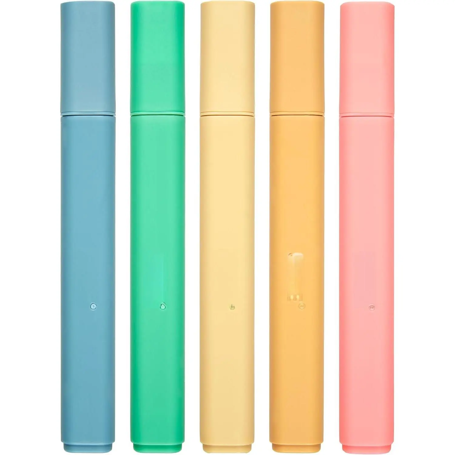 Highlighters No Bleed Through, Chisel Tip, 5 Pack | No Smear, Quick-Dry, Aesthetic Cute Pastel Colors For  & Journaling ( Edition)