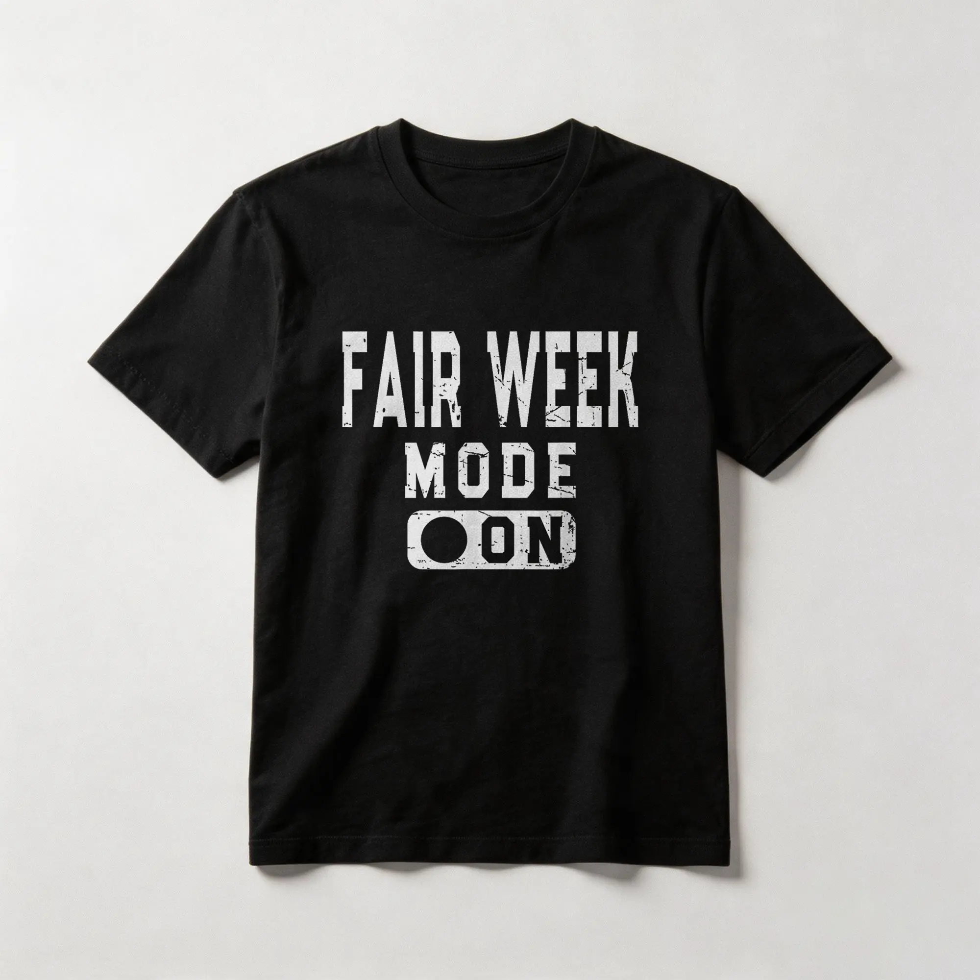 Vintage State and County Fair Lover - Fair Week Mode On Cotton T-shirt, Graphic Crew Neck Soft Top Short Sleeve Casual Unsex Shirt for Men Women