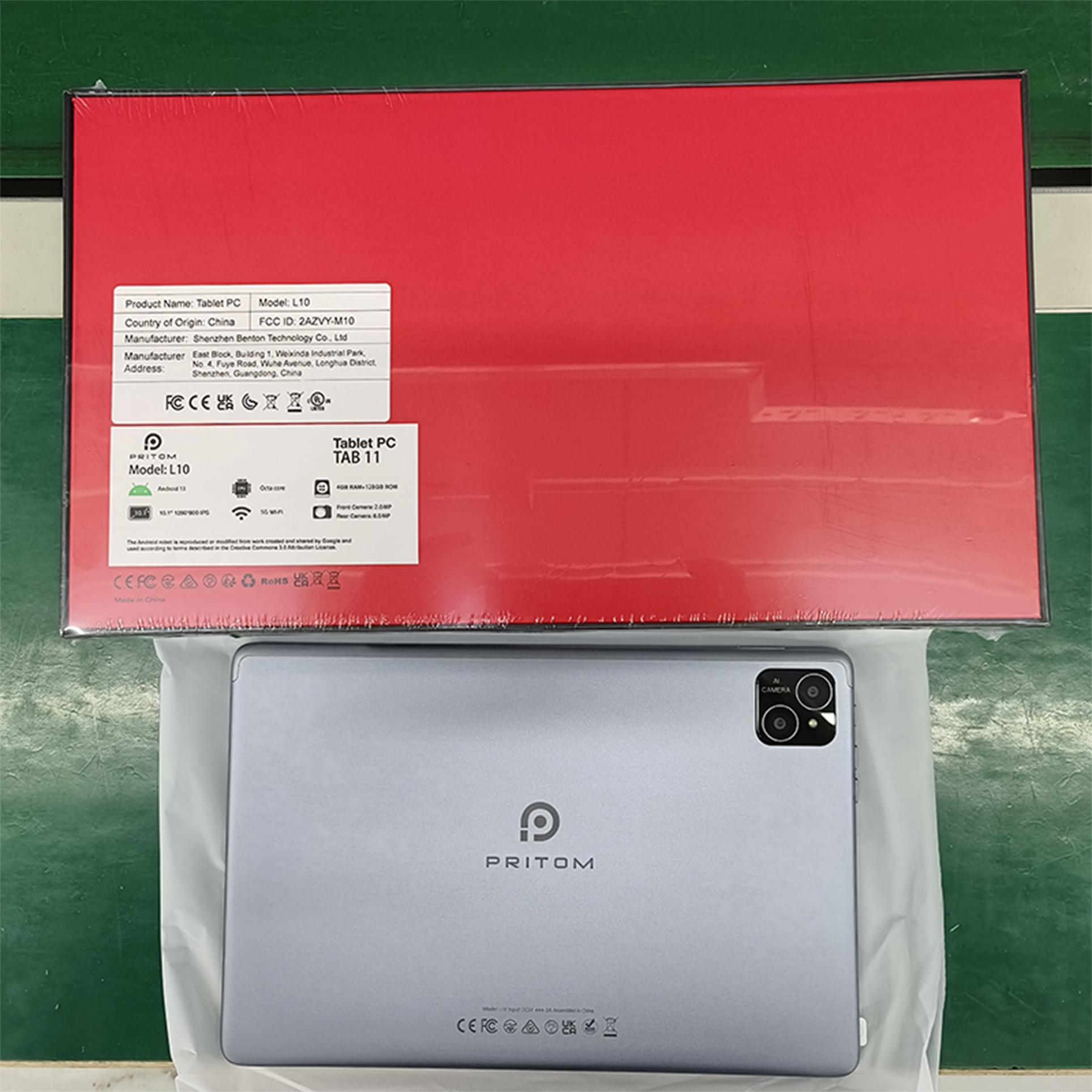 10.1 Inch Android Tablet, USB Charging Large Storage Entertainment Office Dual Channel Speaker with BT Keyboard & Mouse, Office Equipment, Portable Tablet