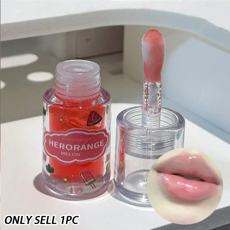 1PC/3PCS Fruit-Flavored Nourishing Lip Care Lip Oil Lip Balm - Hydrating Moisturizing Radiant Jelly Gloss Trio in Pink, Red, & Blue Shades - Ideal for All Skin Types - Perfect Gift for Halloween, Christmas, Valentine's Day