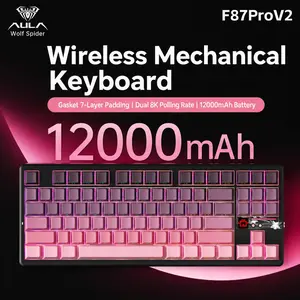 Aula F87pro V2 Gaming Keyboard, 87 Key Layout, Wired/wireless Connection, RGB Lighting, Advanced Key Settings, Long Battery Life