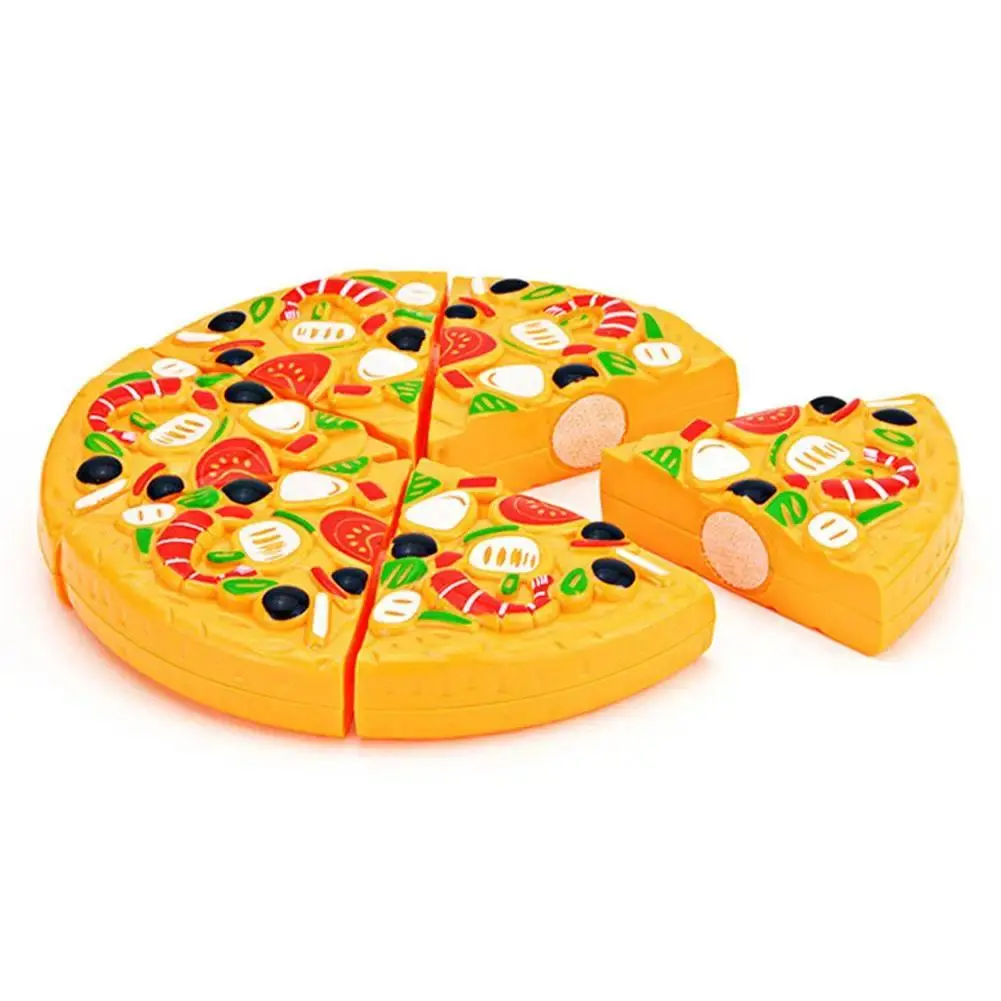 Children Pretend Goodies Play Simulated Kitchen Toys Plastic Cutting Food Kids Toy Pizza Cutting Toy Pizza Cutting Toy