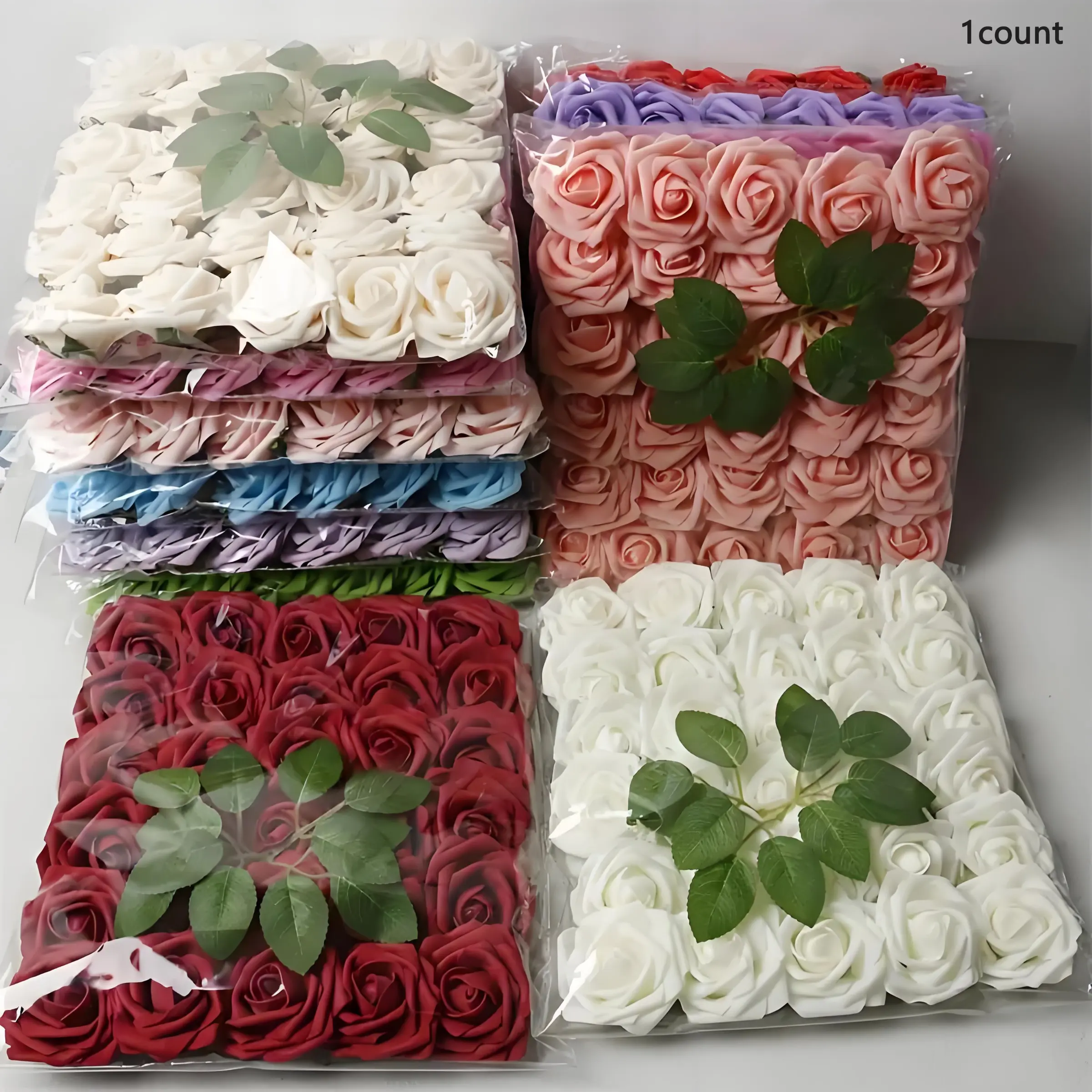 30 Artificial Foam Roses, Fake Flower for DIY Wedding Decorations, DIY Floral Decoration, Perfect As a Valentine'S Gift Or Bridal Bouquet, Party Decorations, Decorative Flowers, Faux Flower Decorations