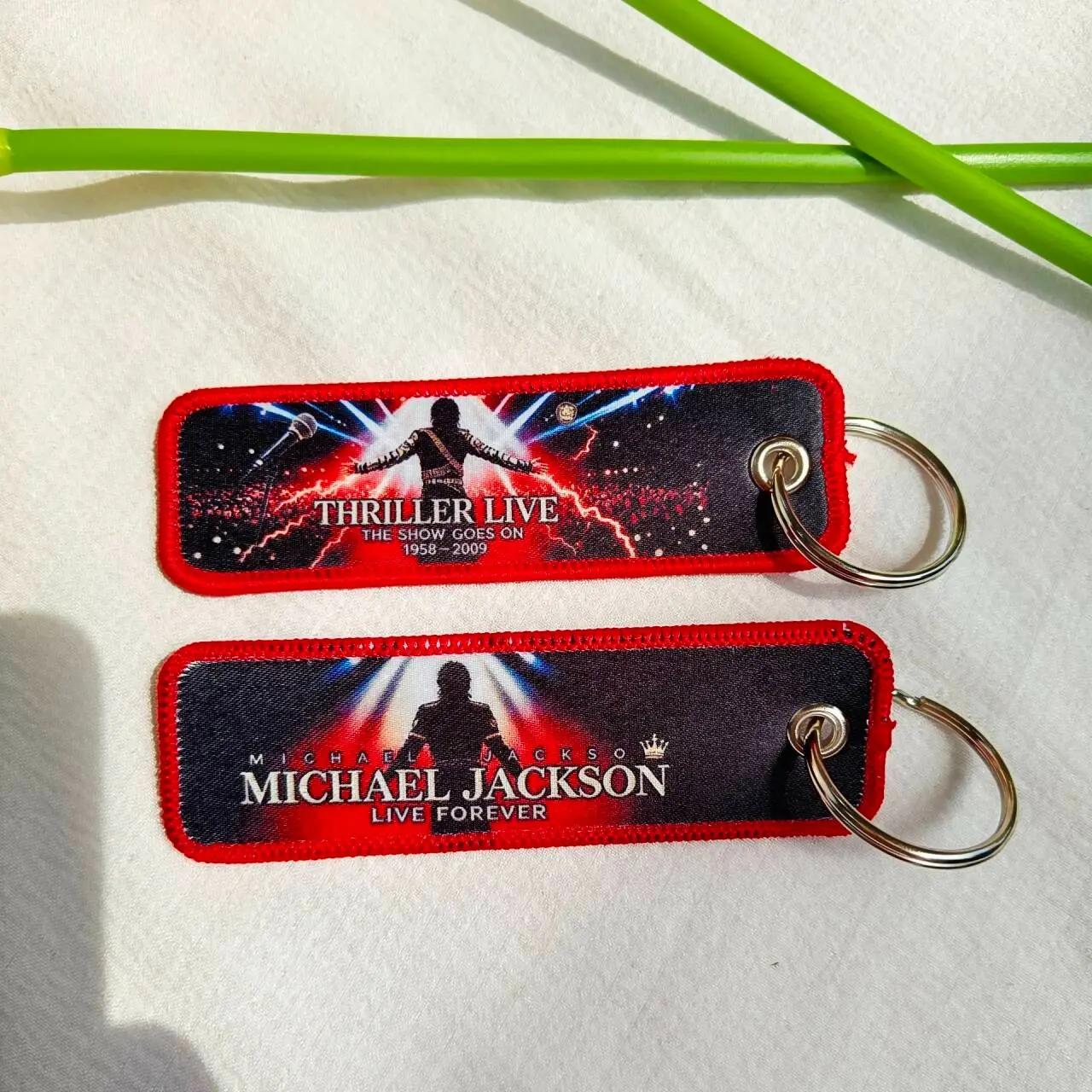 Michael Jackson Braided Keychain 2026 New Design, Dual-Side Pattern, Multifunctional Key Ring, Mj Fan Memorial Gift, Backpack Decorative Accessory
