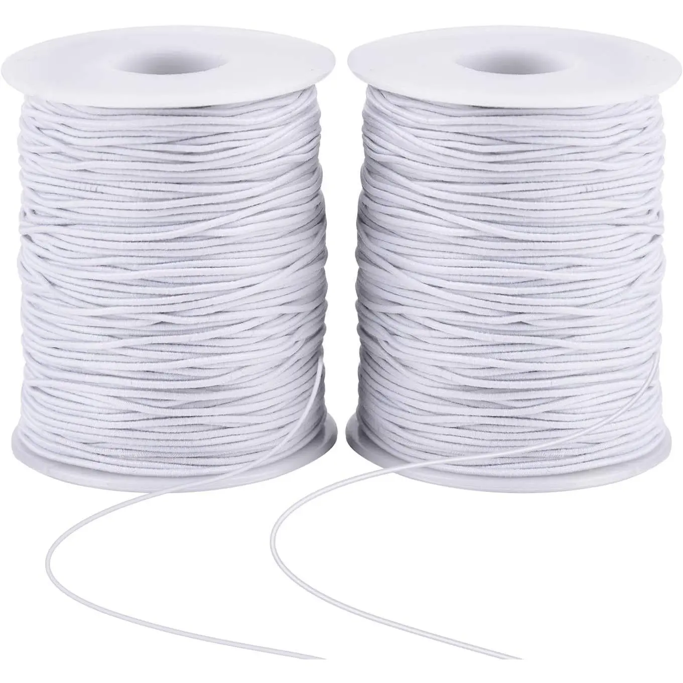 Stretchy Bracelet String 2 Rolls 1mm Elastic Cord Sturdy Elastic Beading Cord 200 Yards Stretchy String for Bracelet  Making Necklaces Beading, White