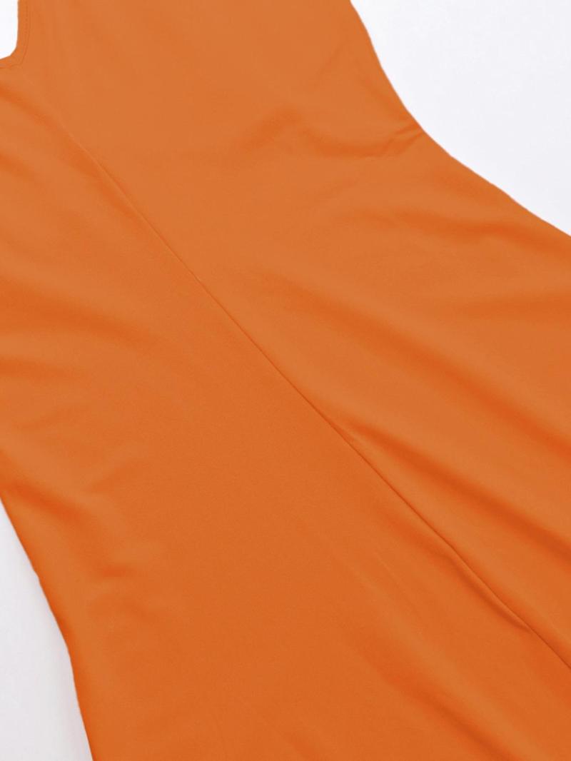 Women's Plain Tank Dress, Solid Color Sleeveless Split Hem  Dress for Party Club Dating Wear, Ladies Summer Clothes