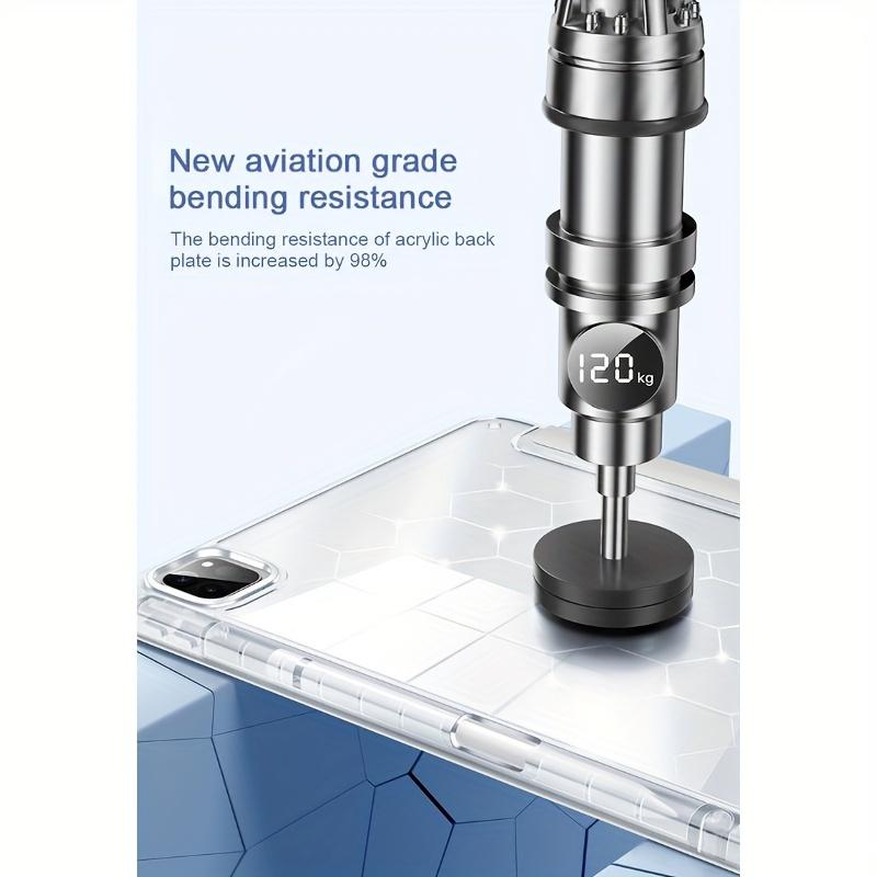 Solid color iPad tri-fold high-transparency integrated pen slot protective case, suitable for Samsung tablets, iPad mini, iPad Air, iPad Pro/iPad 10th generation, 11th generation and other series of iPad foldable protective cases